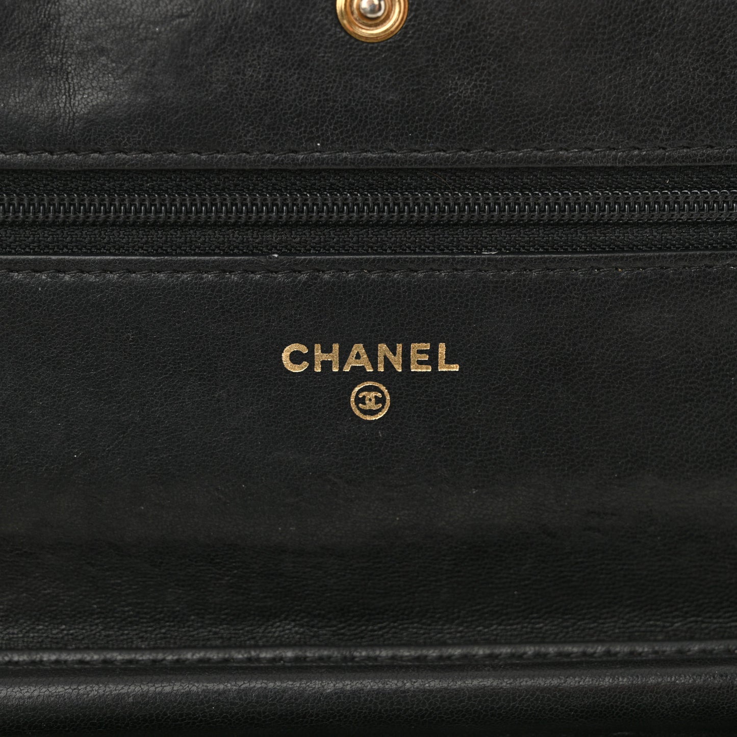 Lambskin Quilted Boy Wallet On Chain WOC Black