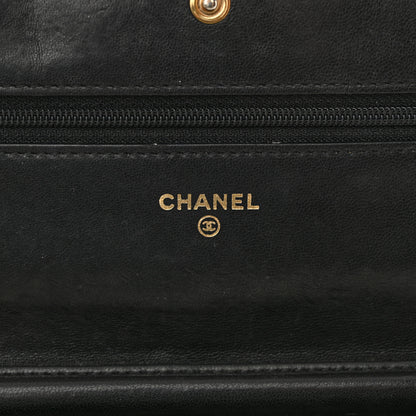 Chanel Lambskin Quilted Boy Wallet On Chain WOC Black 6 of 15