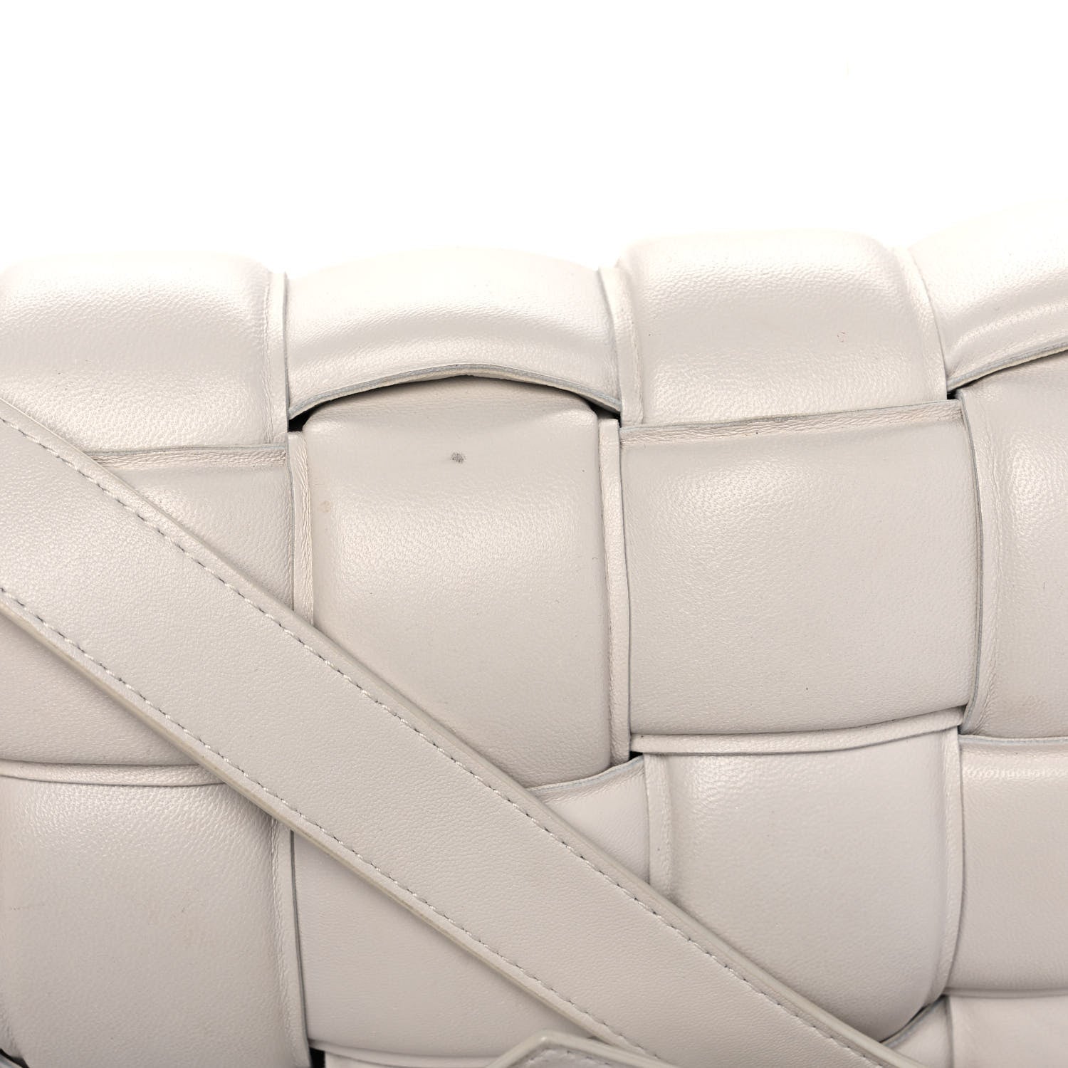 Bottega Veneta Nappa Maxi Intreccio Padded Cassette Crossbody Bag Chalk 13 of 14