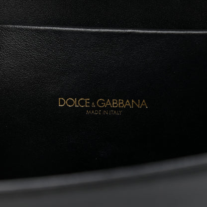 Dolce & Gabbana Smooth Calfskin Small Devotion Envelope Bag Black 6 of 9