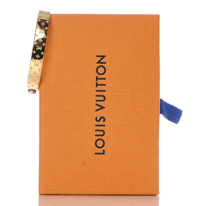 Louis Vuitton Brass Monogram Nanogram Cuff M Gold 7 of 7