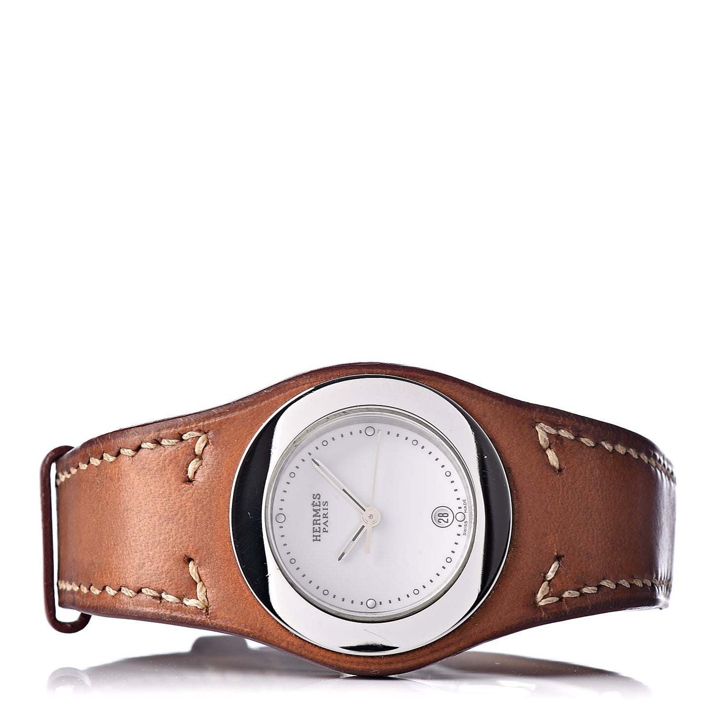 Stainless Steel Barenia 30mm Harnais Quartz Watch Fauve