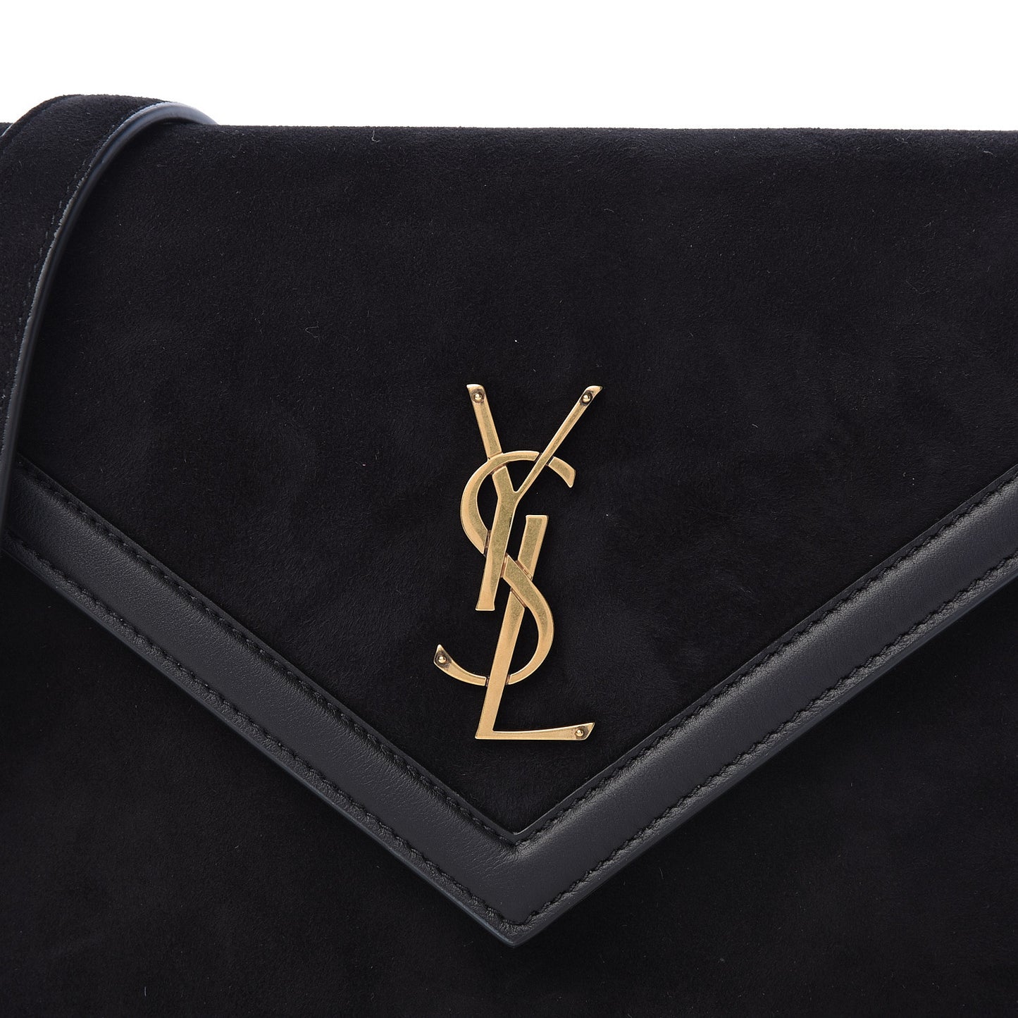Suede Calfskin Monogram Le Sept Chain Bag Black
