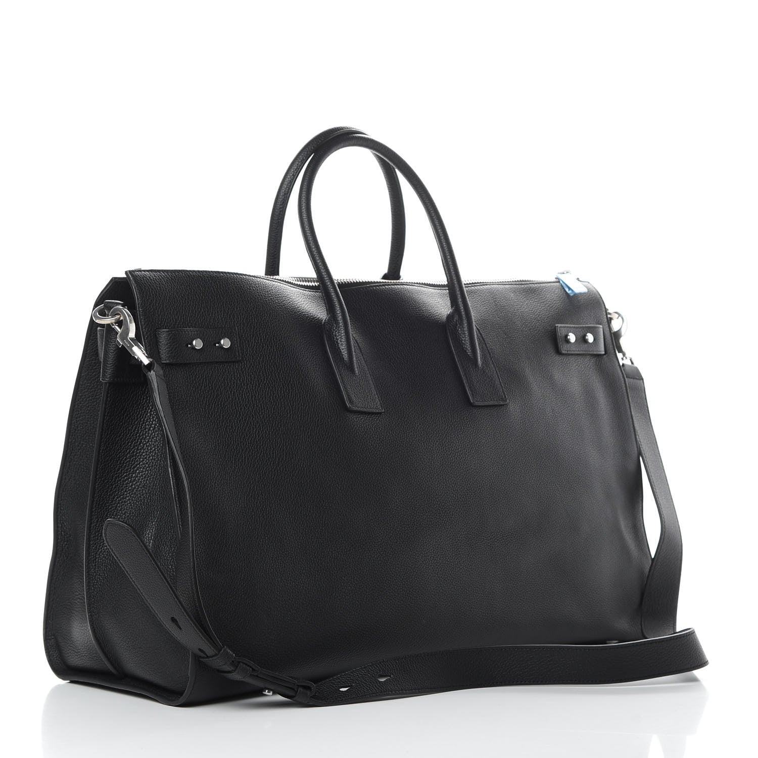 Saint Laurent Grained Calfskin 48H Sac De Jour Duffle Black 3 of 10