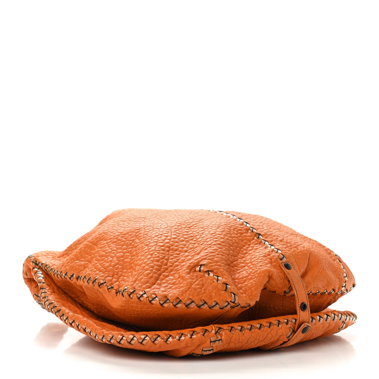 Calfskin PVC Large Double Compartment Hobo Orange