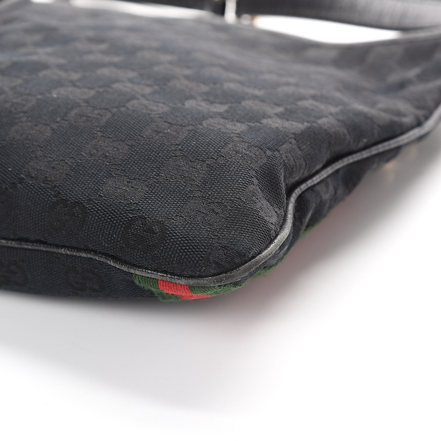 Gucci Monogram Web Jolicoeur Charms Messenger Bag Black 7 of 7
