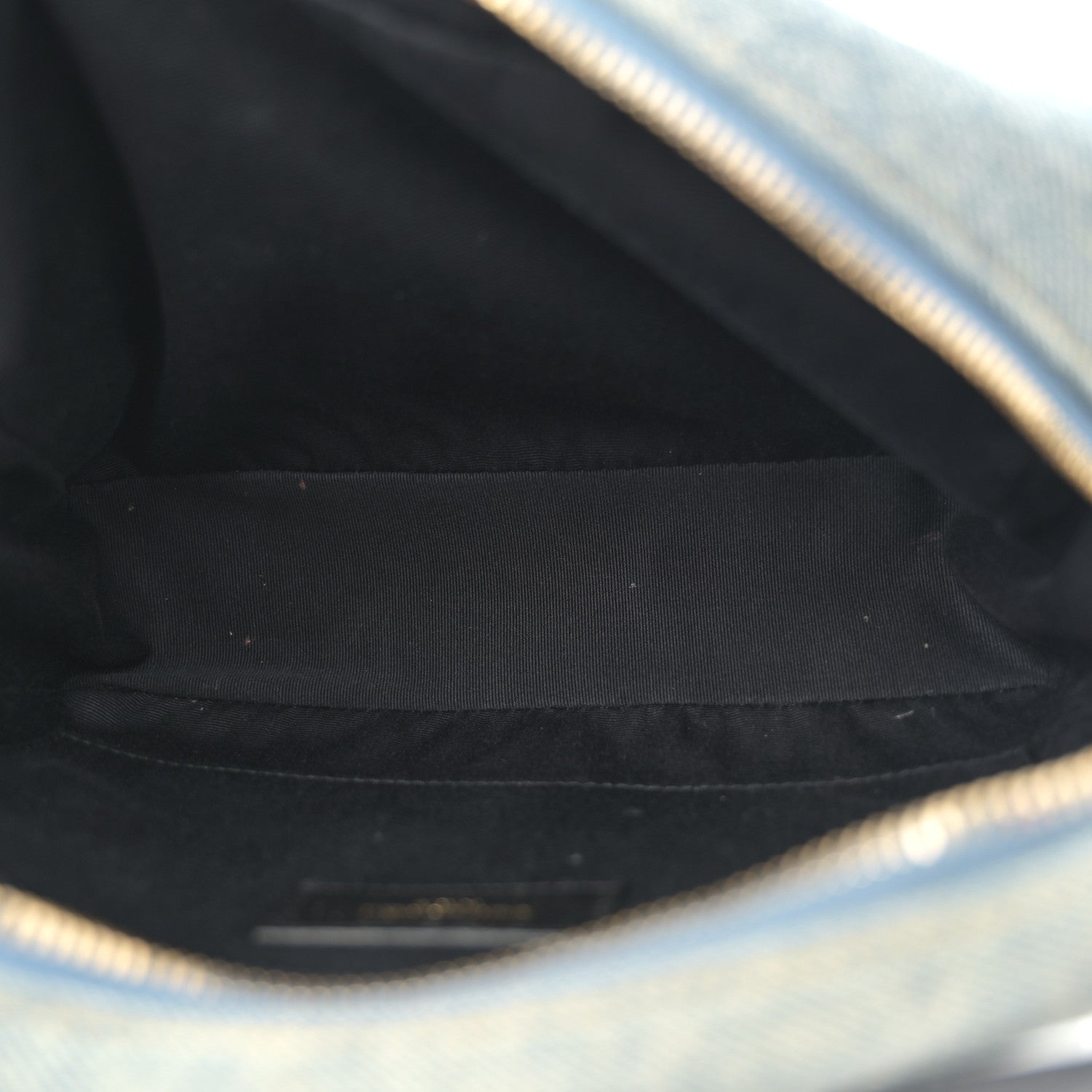 Saint Laurent Denim Matelasse Quilted Summer Embroidered Classic Monogram Camera Bag Blue 5 of 11