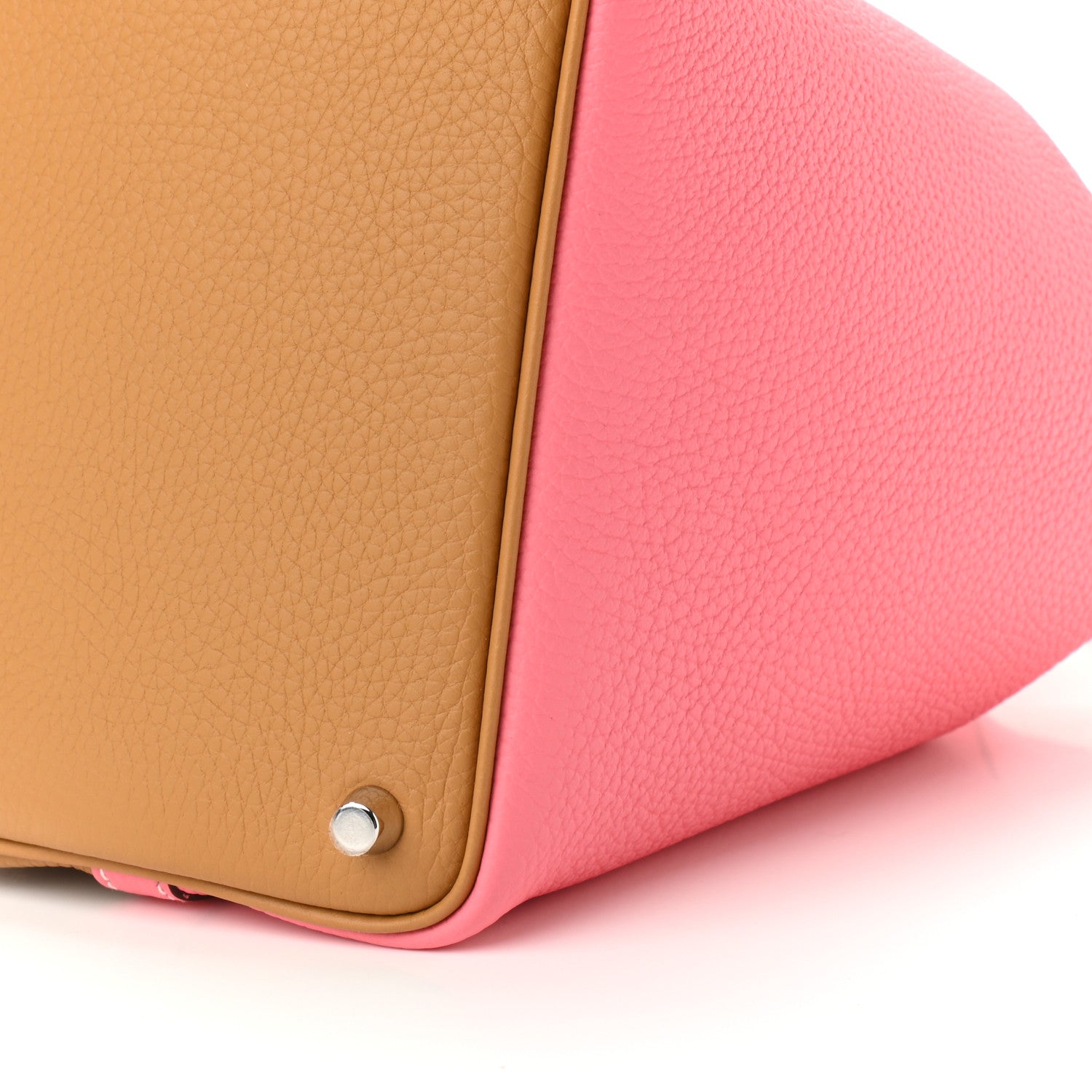 Hermes Taurillon Clemence Casaque Picotin Lock 18 PM Rose Azalee Sesame 10 of 10