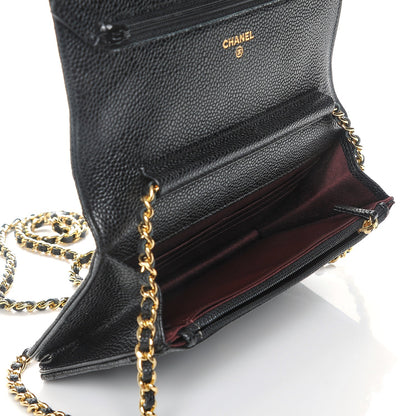 Chanel Caviar Quilted Wallet On Chain WOC Black 5 of 9