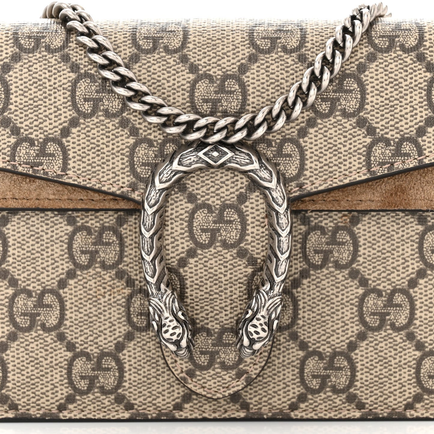 GG Supreme Monogram Super Mini Dionysus Shoulder Bag Taupe