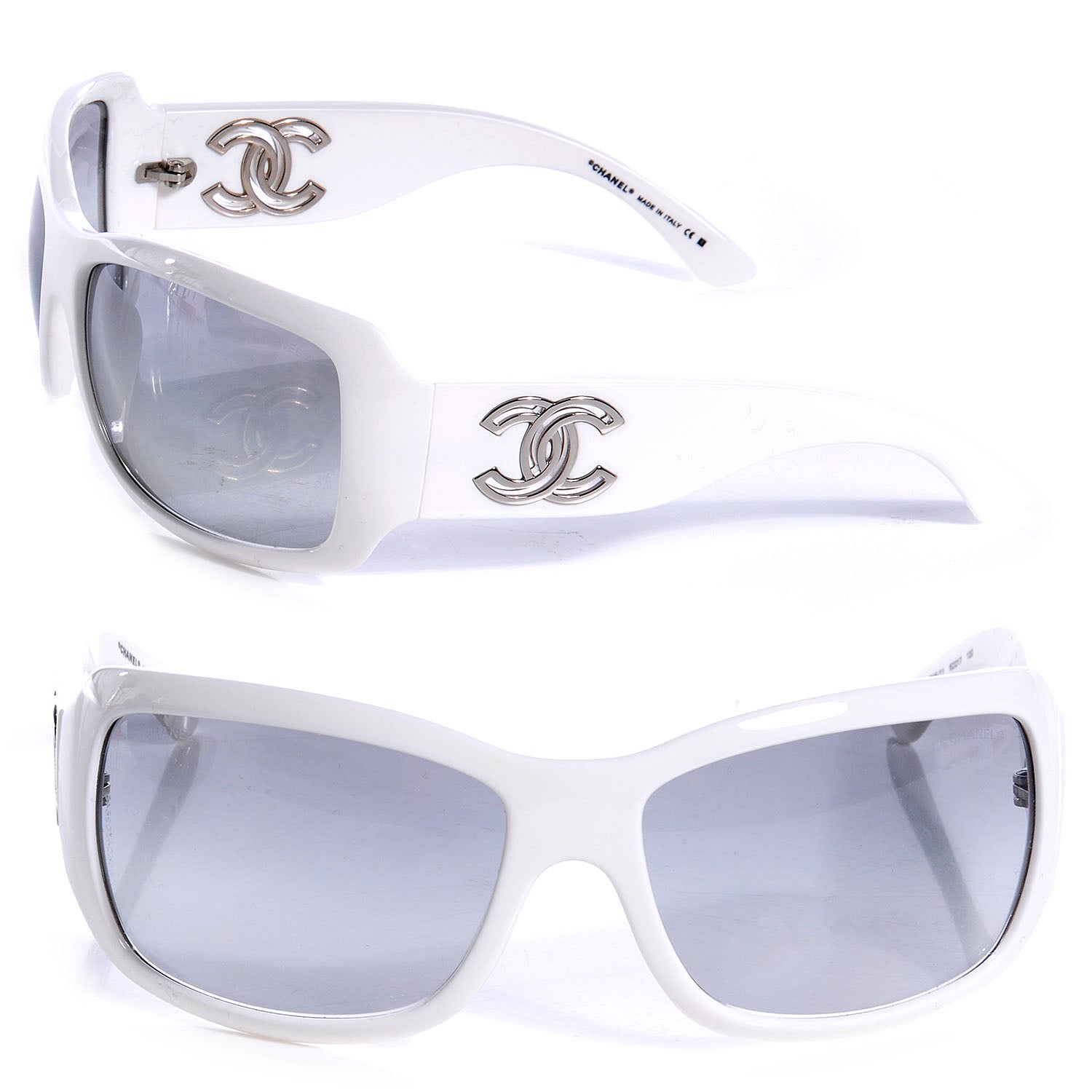 Chanel CC Sunglasses 6018 White 1 of 5