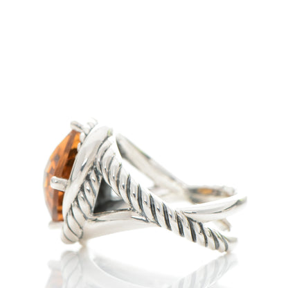 David Yurman Sterling Silver Citrine 11mm Infinity Ring 53 6.5 3 of 5
