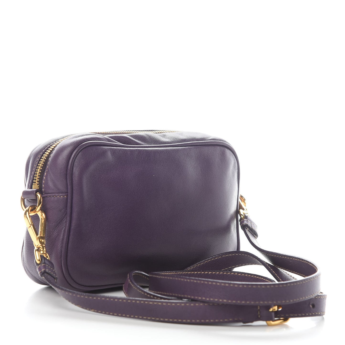 Nappa Rosette Crossbody Clutch Viola