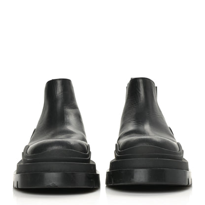Bottega Veneta Calfskin The Tire Cropped Chelsea Short Boots 35.5 Black 2 of 7