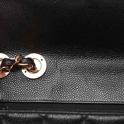 Chanel Caviar Quilted Jumbo Single Flap Black 9 of 12