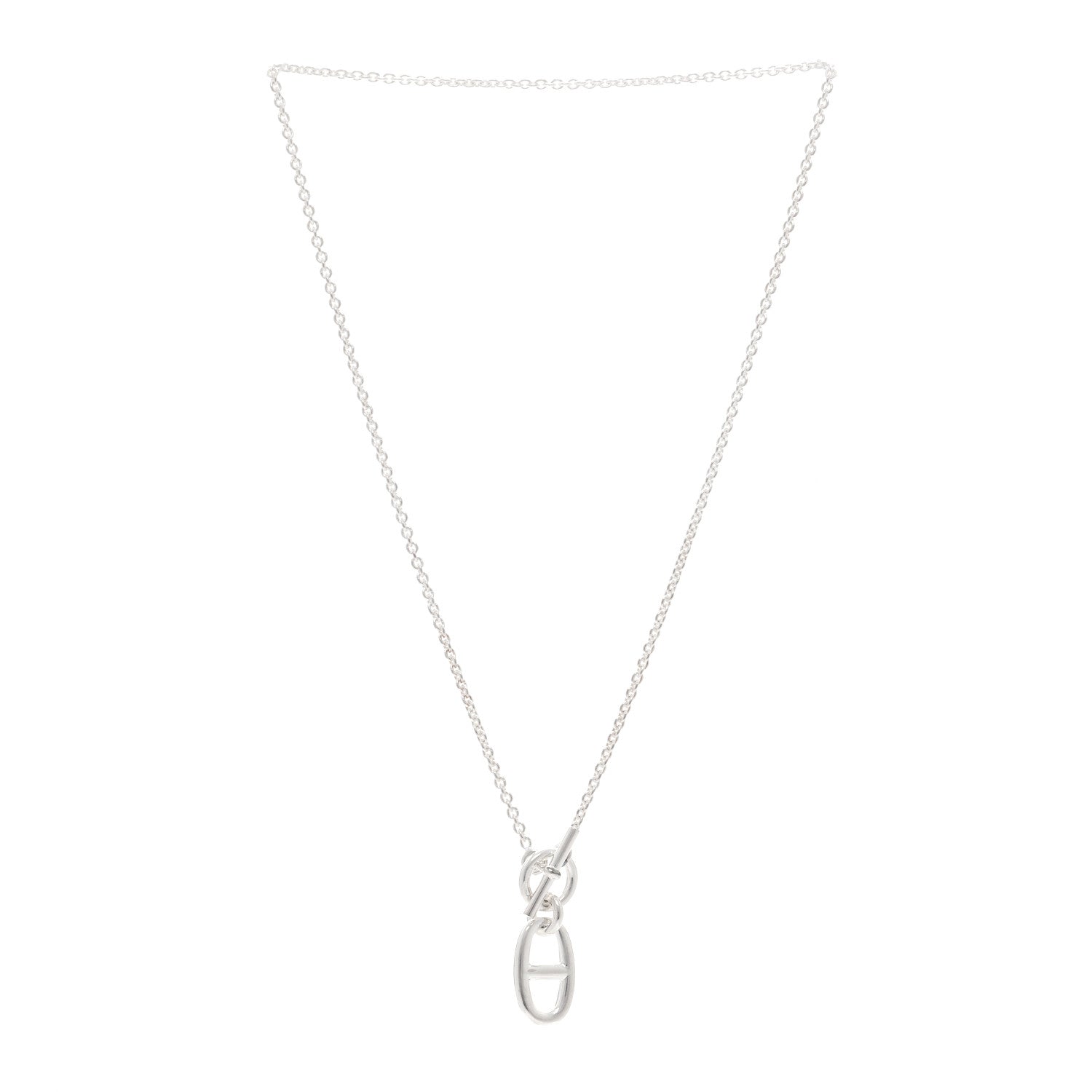 Hermes Sterling Silver Amulette Chaine d'Ancre Necklace 3 of 5