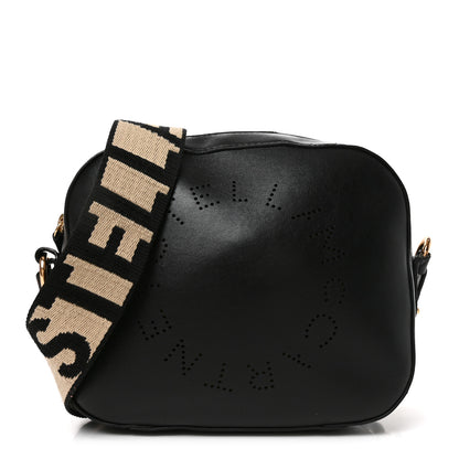 Stella McCartney Eco Alter Nappa Perforated Logo Small Camera Black 1 of 9