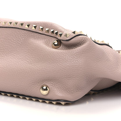 Valentino Garavani Pebbled Calfskin Medium Rockstud Tote Poudre 8 of 8