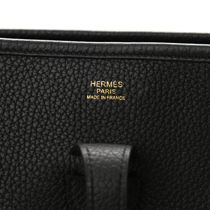 Hermes Taurillon Clemence Evelyne III PM Black 6 of 10