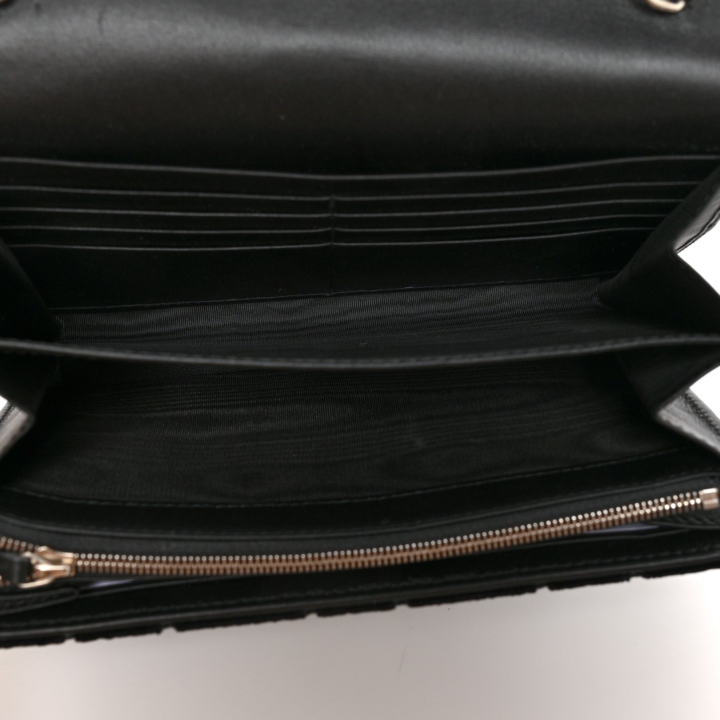 Velvet GG Monogram Mini Dionysus Chain Wallet Black
