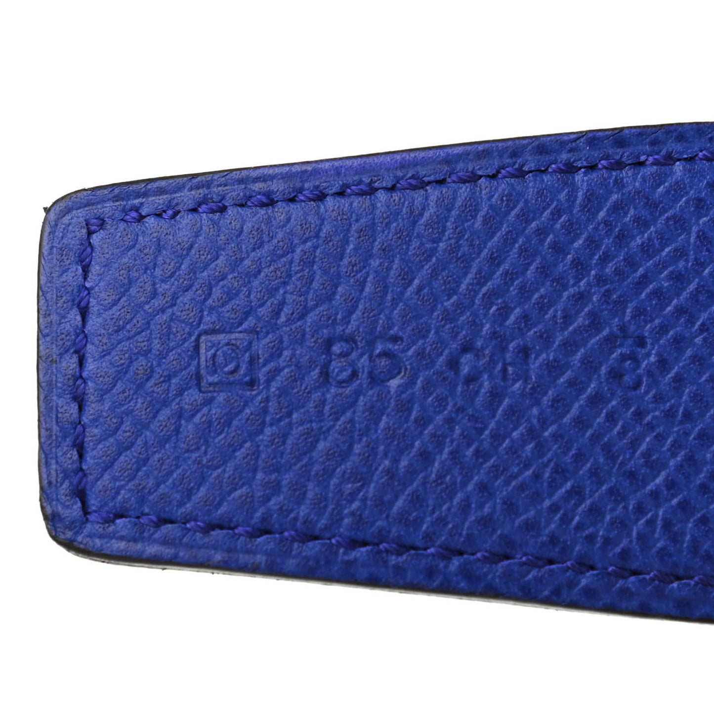 Swift Epsom 32mm Belt Strap 85 Black Bleu Electrique