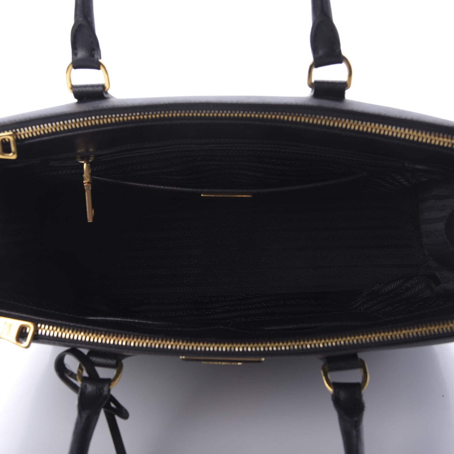 Prada Saffiano Medium Galleria Double Zip Tote Black 6 of 10