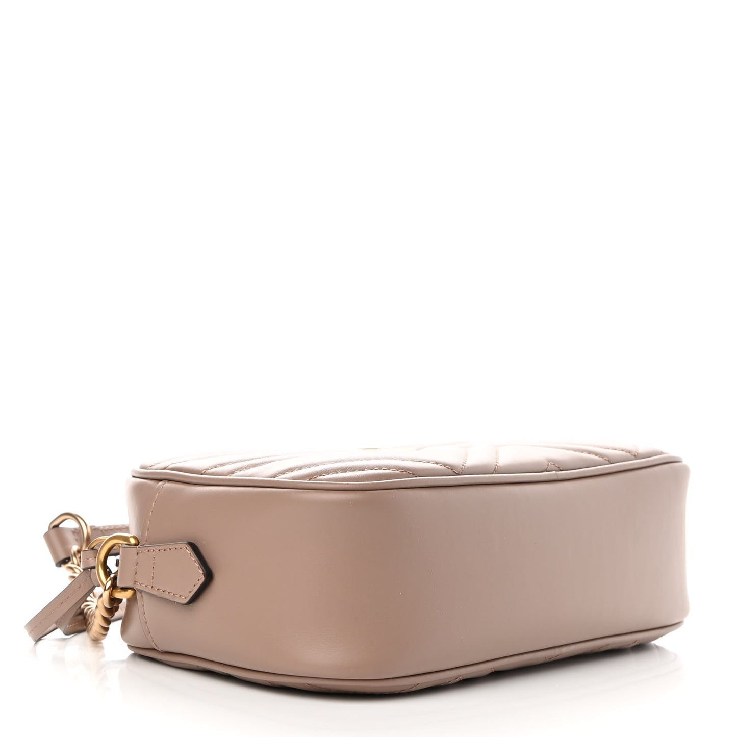 Calfskin Matelasse Small GG Marmont Chain Shoulder Bag Porcelain Rose