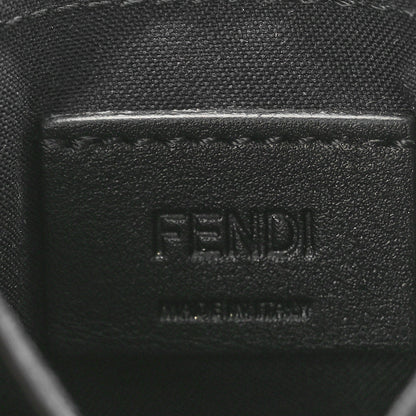 Fendi Nappa Matisse FF Diagonal Embossed Fold Over Card Holder Wallet Black 6 of 8