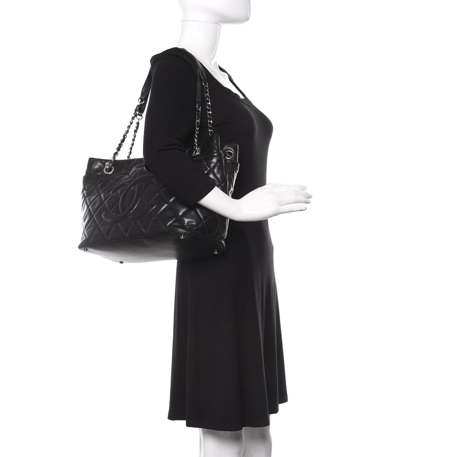 Chanel Caviar Quilted Timeless CC Soft Tote Black 2 of 13
