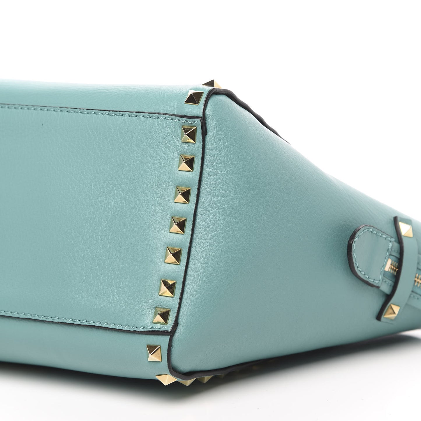 Calfskin Small Rockstud Double Handle Tote Colibri