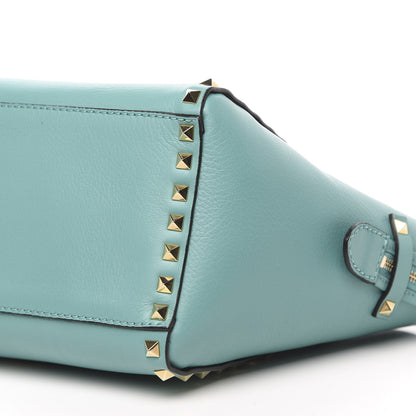 Valentino Garavani Calfskin Small Rockstud Double Handle Tote Colibri 9 of 9