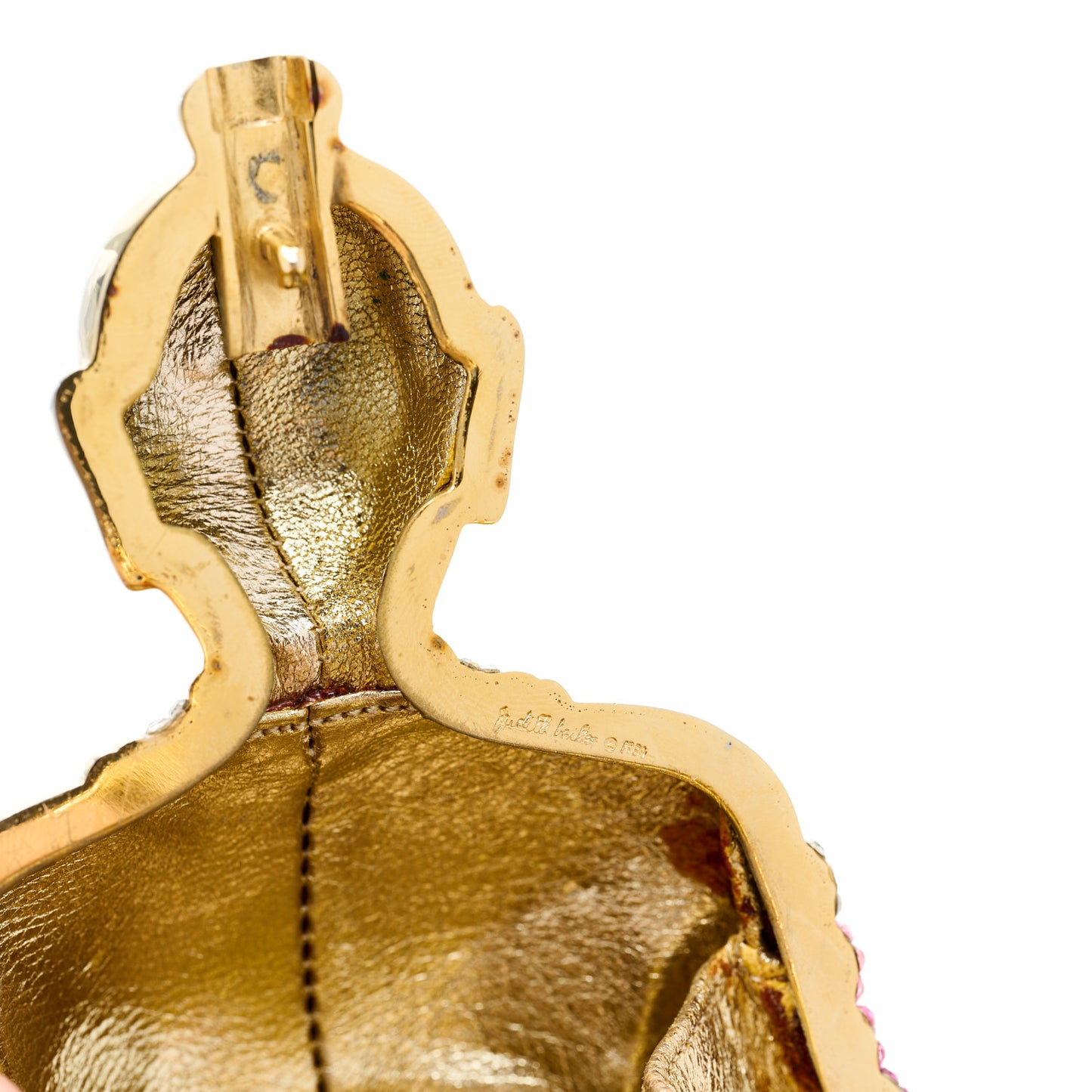 Swarovski Crystal Buddha Minaudiere Clutch Gold