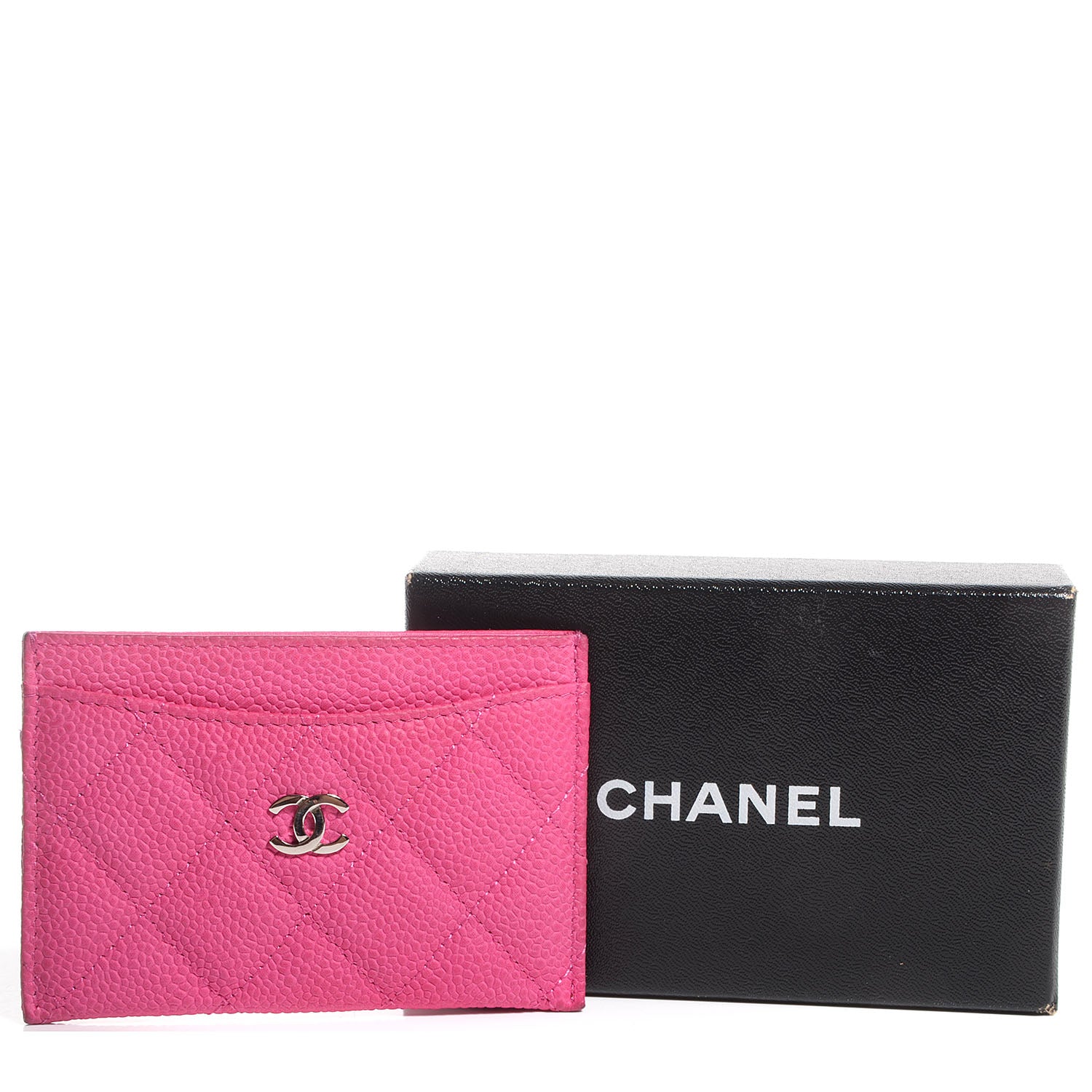 Chanel Iridescent Caviar Quilted Card Holder Pink 5 of 9