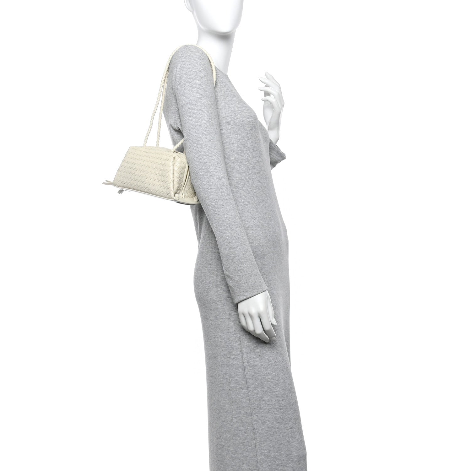 Bottega Veneta Nappa Intrecciato Tokyo Top Handle Bag Sea Salt
