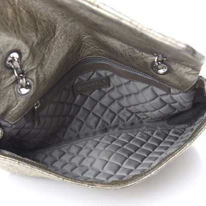 Chanel Distressed Metallic Lambskin Quilted Le Marais Ligne Flap Gold 5 of 16