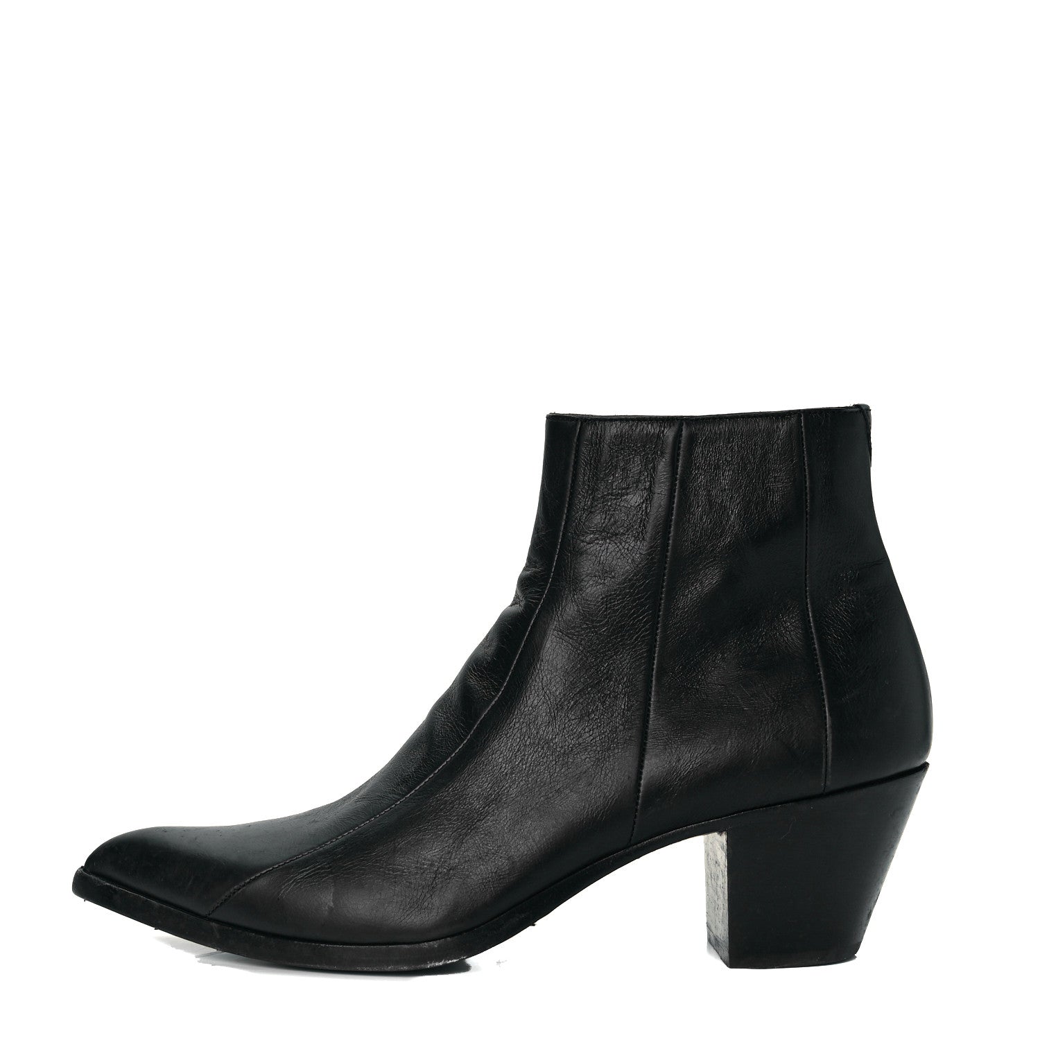 Saint Laurent Calfskin Finn 60 Ankle Boots 40 Black 1 of 11