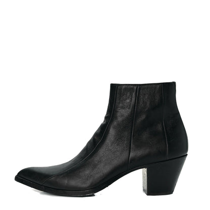 Saint Laurent Calfskin Finn 60 Ankle Boots 40 Black 1 of 11