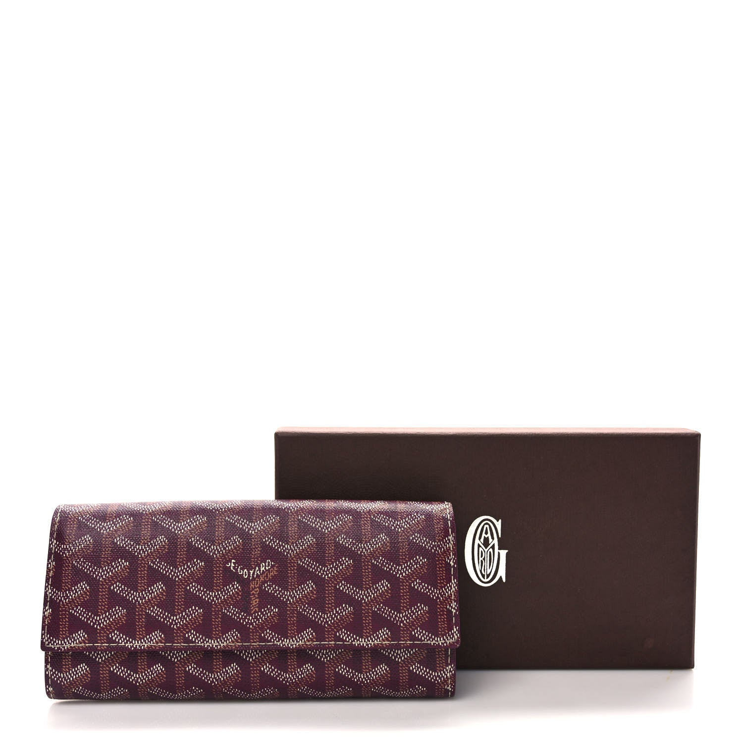 Goyard Goyardine Varenne Long Wallet Burgundy 7 of 7