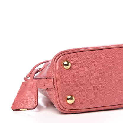 Prada Saffiano Lux Mini Promenade Tote Peonia 9 of 11