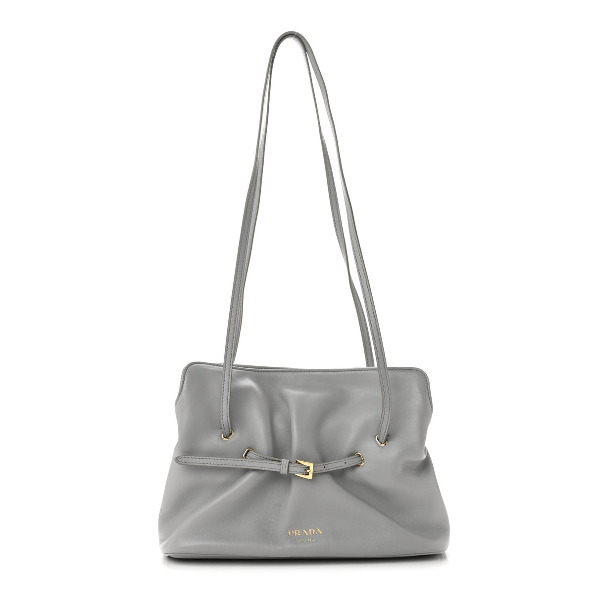Nappa Small Dada Shoulder Bag Granite Gray