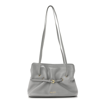 Prada Nappa Small Dada Shoulder Bag Granite Gray 1 of 11