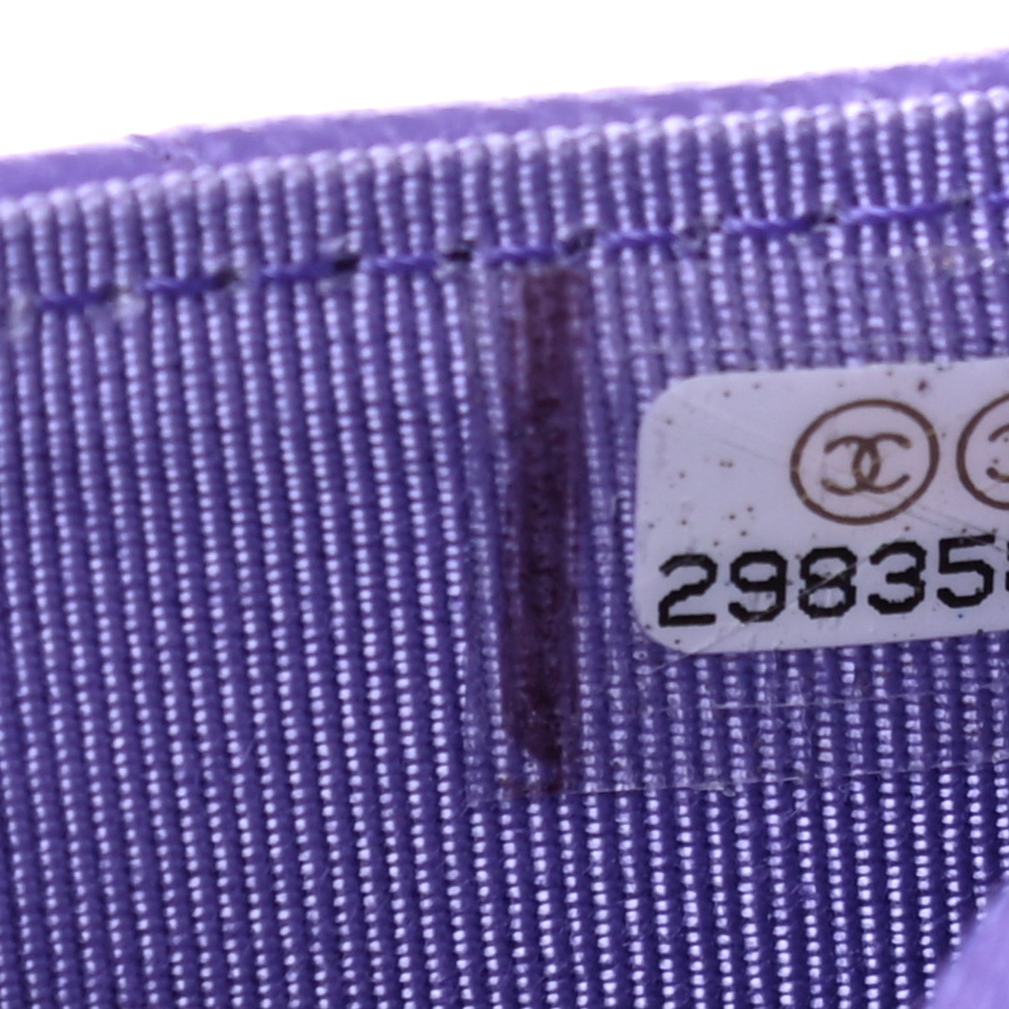 Caviar Quilted Flap Card Holder Wallet Purple