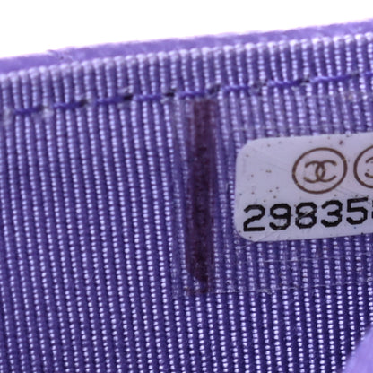 Chanel Caviar Quilted Flap Card Holder Wallet Purple 8 of 8