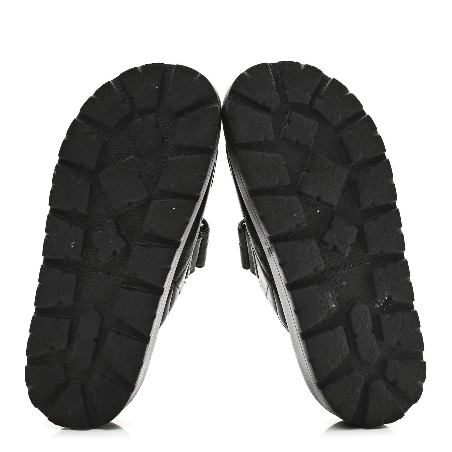 Nappa Quilted Padded Logo Platform Slide Sandals 38 Black