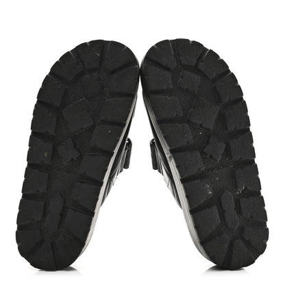 Prada Nappa Quilted Padded Logo Platform Slide Sandals 38 Black 7 of 10