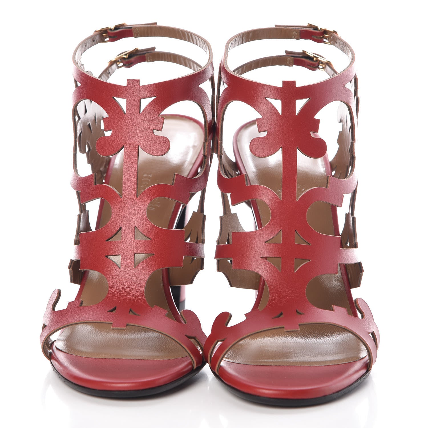 Hermes Calfskin Keira Sandals 35.5 Rouge 2 of 8