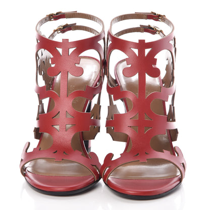 Hermes Calfskin Keira Sandals 35.5 Rouge 2 of 8