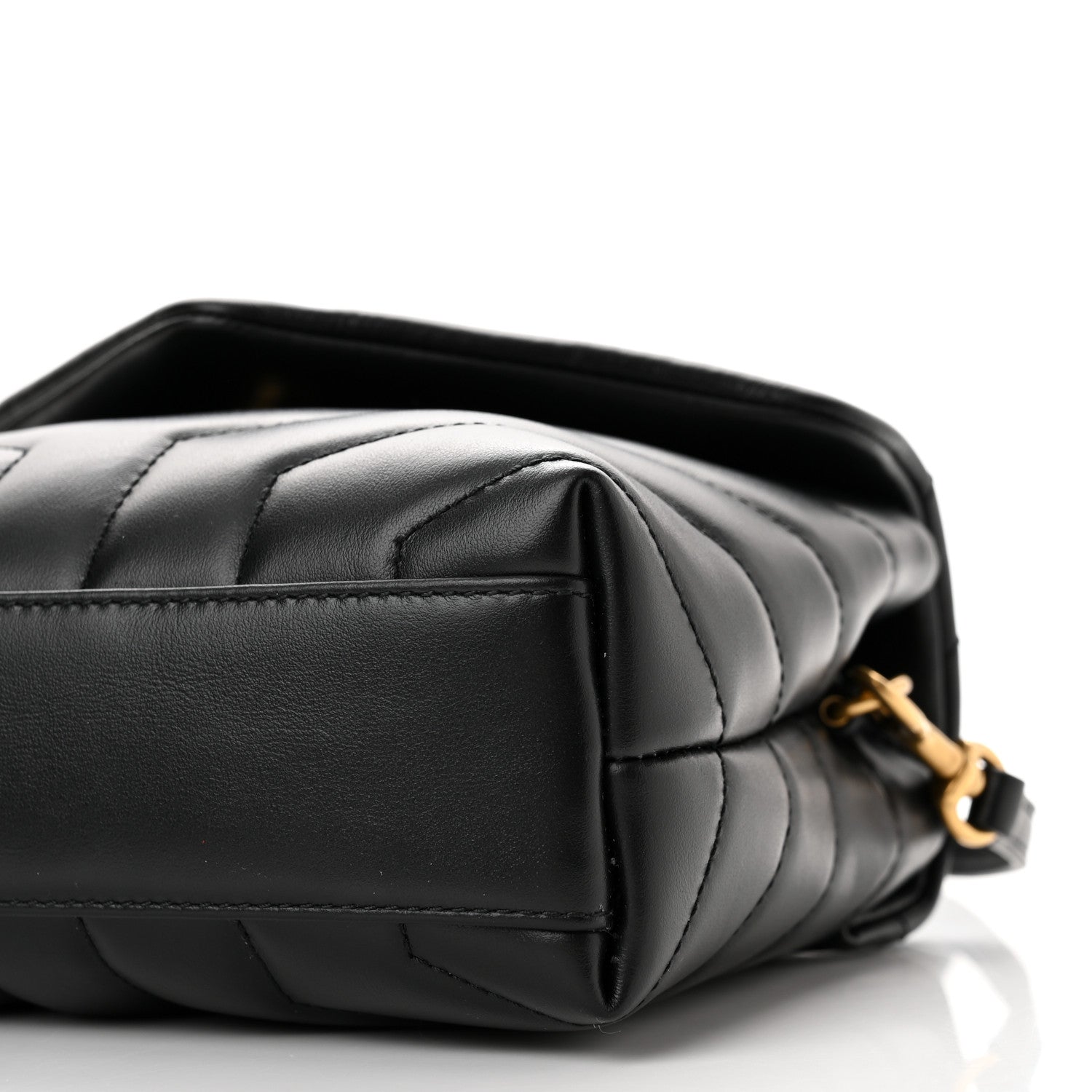 Saint Laurent Calfskin Y Quilted Monogram Toy Loulou Crossbody Bag Black 10 of 11