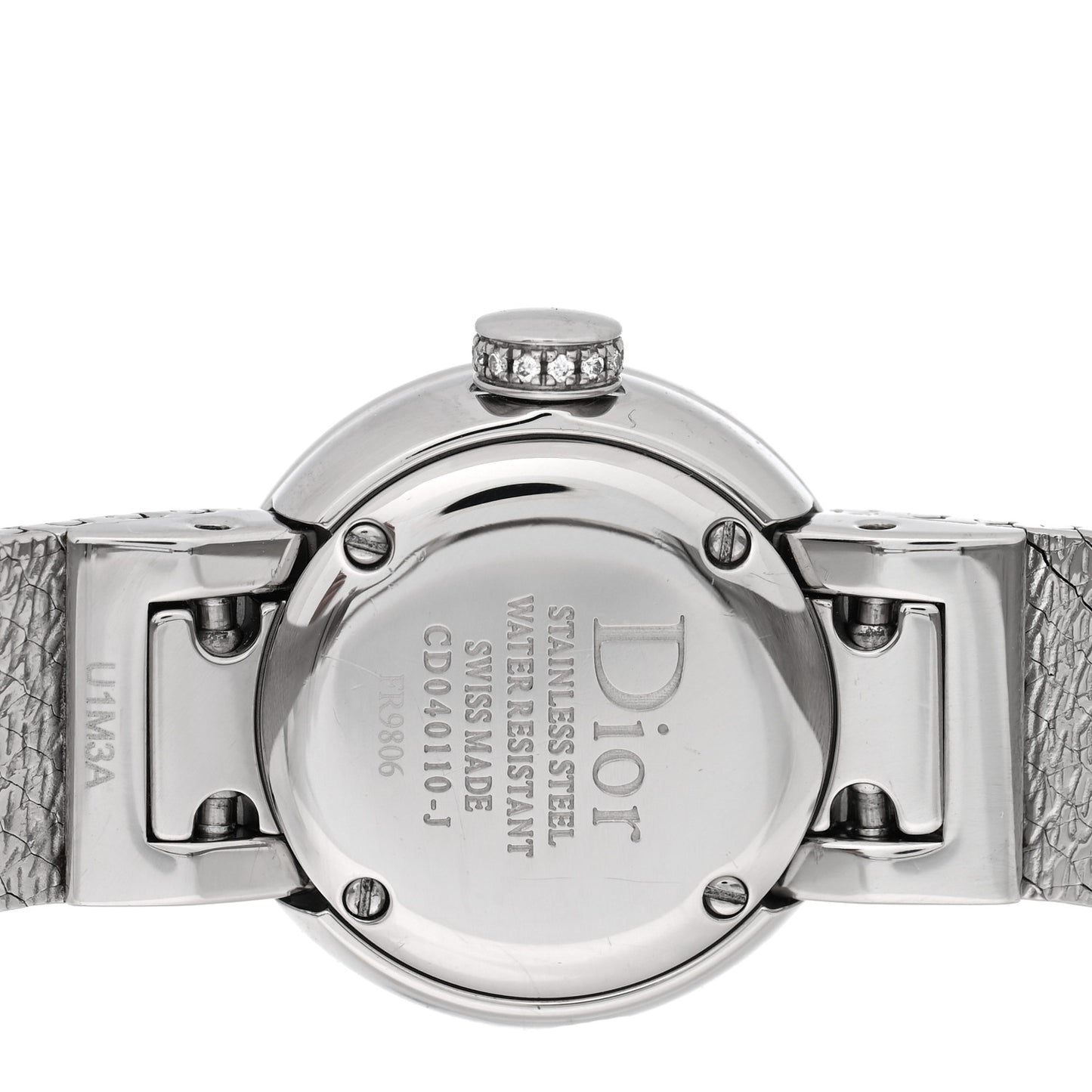 Stainless Steel Diamond Bezel Blue Mother of Pearl 19mm La D De Dior Quartz Watch