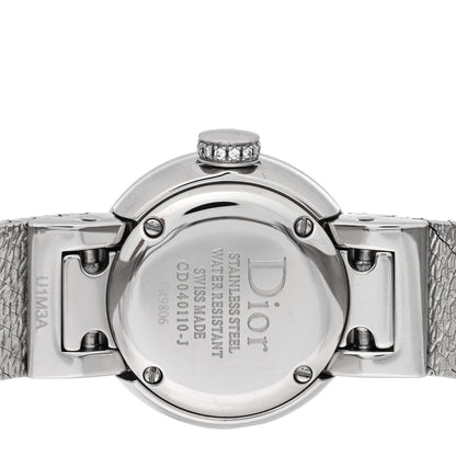 Christian Dior Stainless Steel Diamond Bezel Blue Mother of Pearl 19mm La D De Dior Quartz Watch 4 of 4
